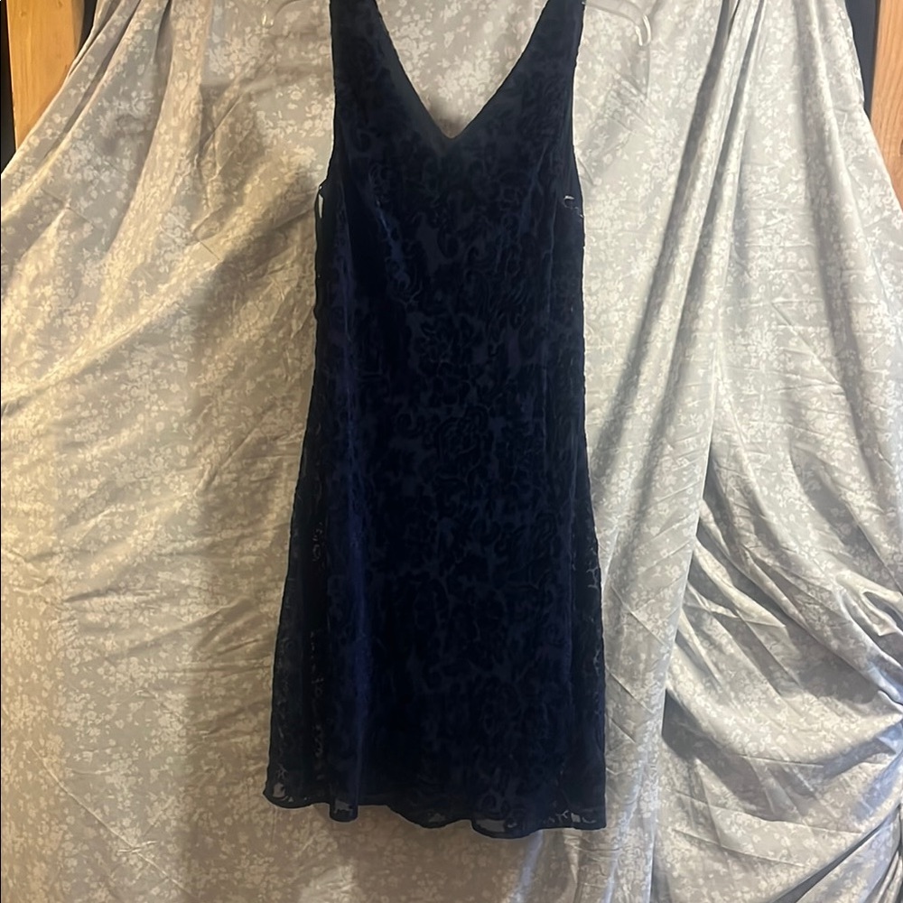 Carole Little Blue Sheath Midi Dress V-Neck Cocktail